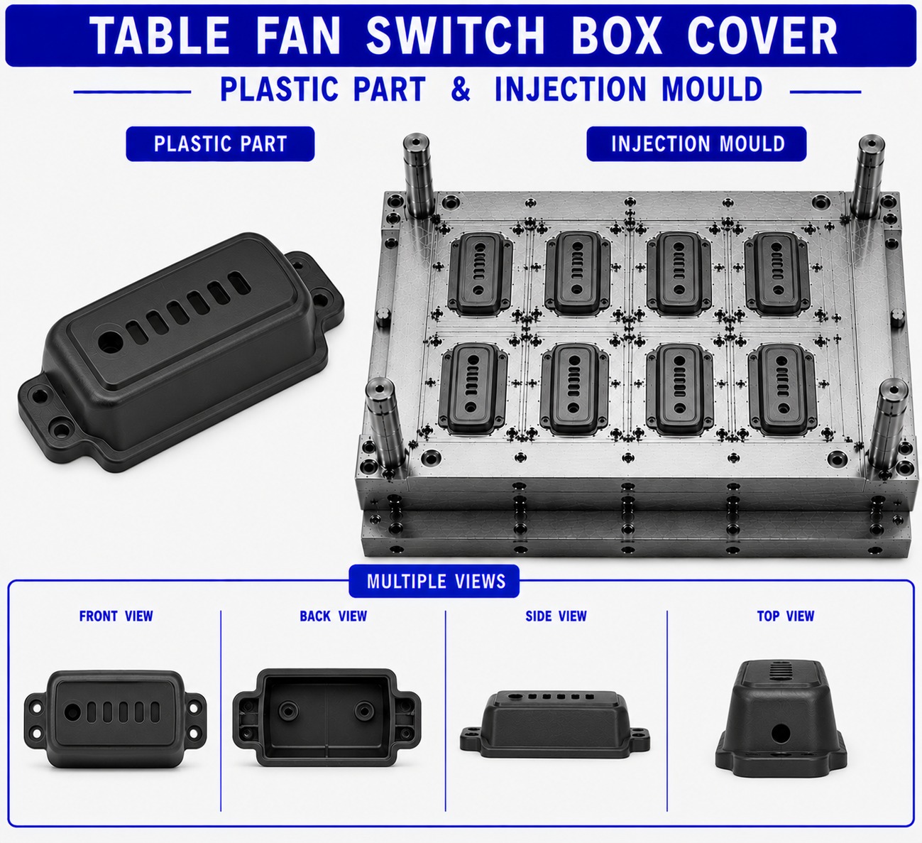 Table Fan Plastic Fan Switch Box Cover Mould and Moulding Service